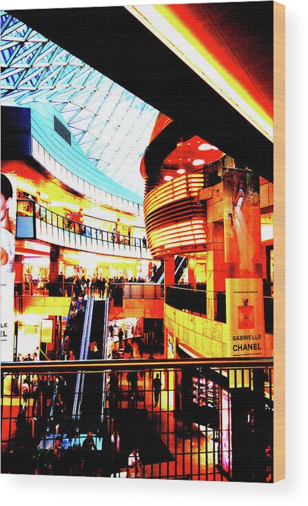 Mall Wood Print featuring the photograph Mall In Warsaw, Poland 4 by John Siest