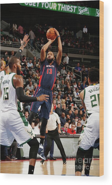 Marcus Morris Wood Print featuring the photograph Marcus Morris by Nba Photos