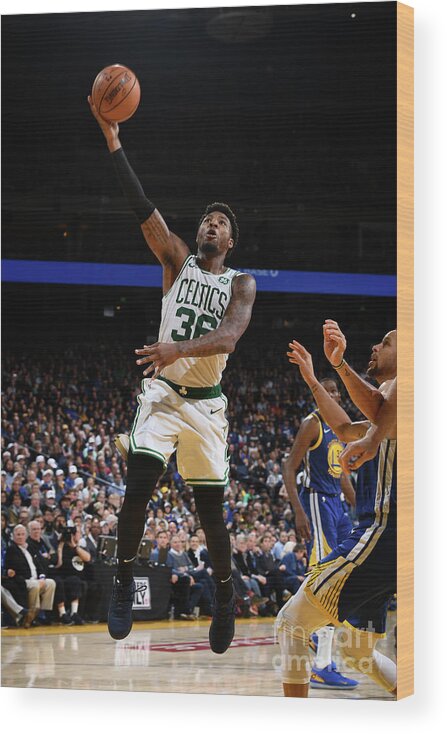 Marcus Smart Wood Print featuring the photograph Marcus Smart by Garrett Ellwood