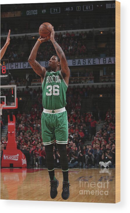 Marcus Smart Wood Print featuring the photograph Marcus Smart by Gary Dineen