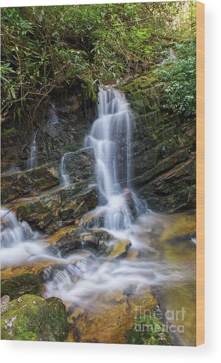 Margarette Falls Wood Print featuring the photograph Margarette Falls 10 by Phil Perkins