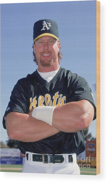 1980-1989 Wood Print featuring the photograph Mark Mcgwire by Don Smith