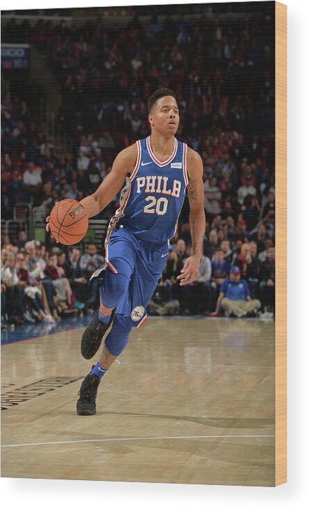 Nba Pro Basketball Wood Print featuring the photograph Markelle Fultz by David Dow