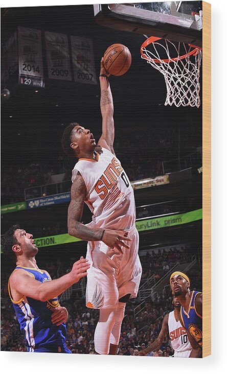 Nba Pro Basketball Wood Print featuring the photograph Marquese Chriss by Noah Graham