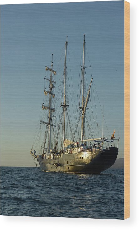 Republic Of Ecuador Wood Print featuring the photograph Mary Anne at anchor, Isabela Island, Galapagos Islands, Ecuador by Kevin Oke