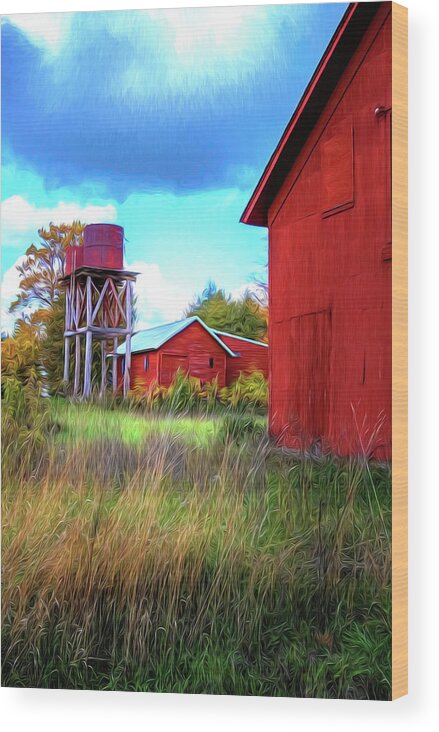 Lake Reflection Wood Print featuring the photograph Michigan Farm by Tom Singleton