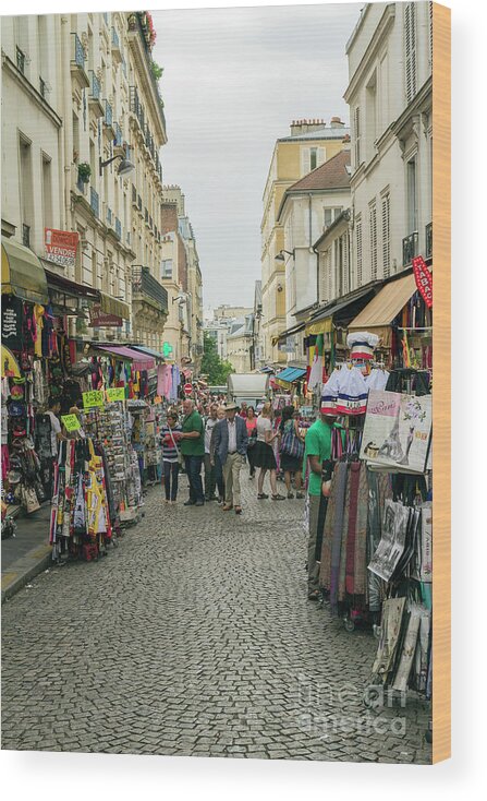 Montmartre Wood Print featuring the photograph Montmartre, Paris, France by Elaine Teague