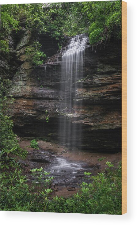 Landscapes Wood Print featuring the photograph Moore Cove Falls 2 by Bill Martin