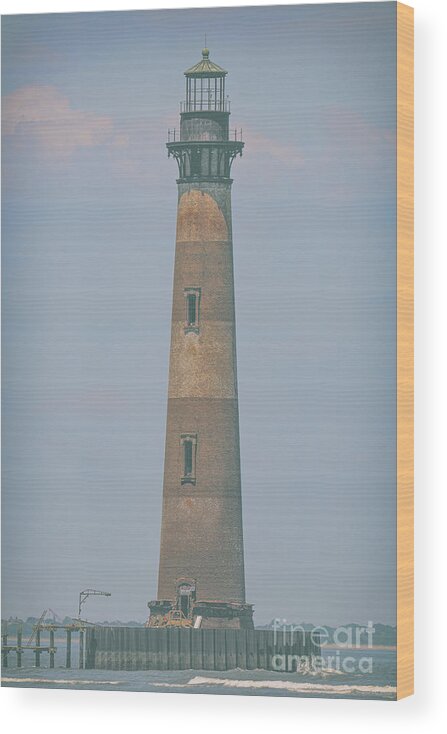 Morris Island Lighthouse Wood Print featuring the photograph Morris Island Lighthouse - Charleston South Carolina - Maritime Protection by Dale Powell