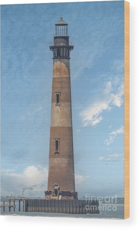Morris Island Lighthouse Wood Print featuring the photograph Morris Island Lighthouse - Charleston South Carolina - Standing Tall by Dale Powell
