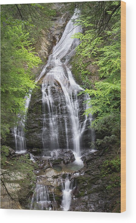 Nature Wood Print featuring the photograph Moss Glen Falls 3 by Dimitry Papkov