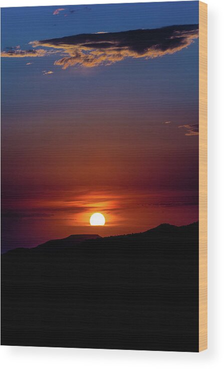 Sunrise Wood Print featuring the photograph Mountain Sunrise in Texas 001303 by Renny Spencer