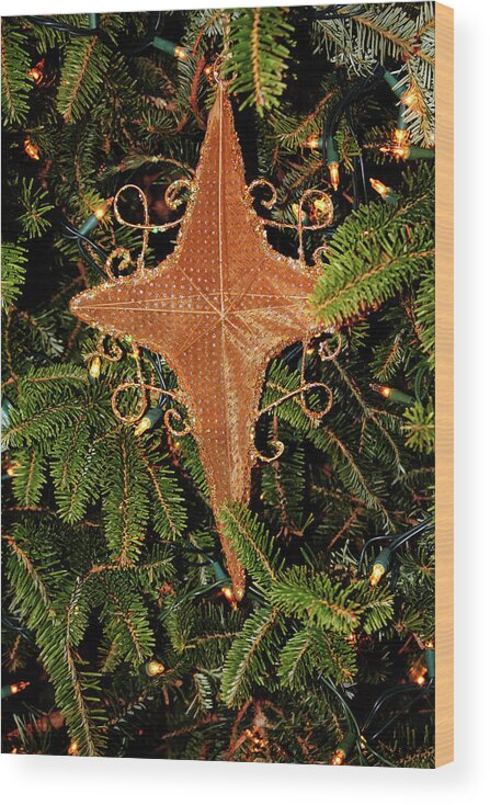 Nativity Wood Print featuring the photograph Nativity Star by Cynthia Guinn