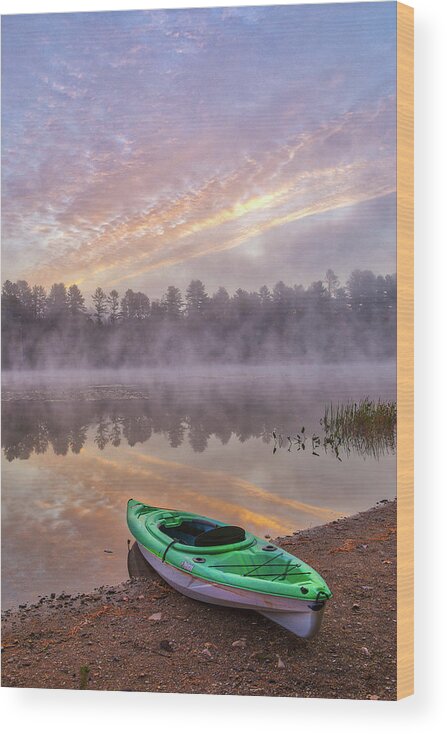 Hopkinton Lake Wood Print featuring the photograph New Hampshire Outdoors by Juergen Roth