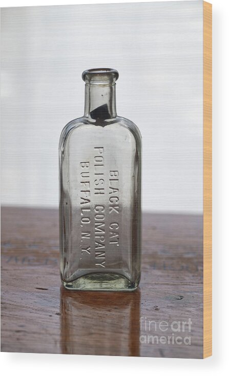 Glass Bottle Wood Print featuring the photograph New York Glass 2 by Phil Perkins
