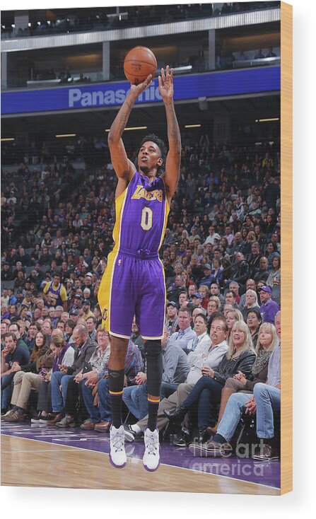 Nick Young Wood Print featuring the photograph Nick Young by Rocky Widner