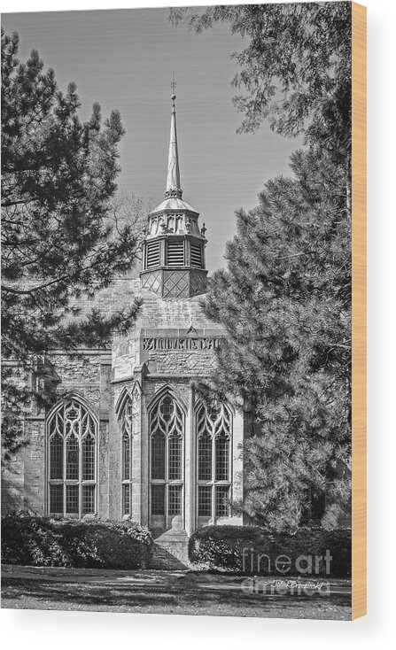 Northwestern University Wood Print featuring the photograph Northwestern University Lutkin Hall by University Icons