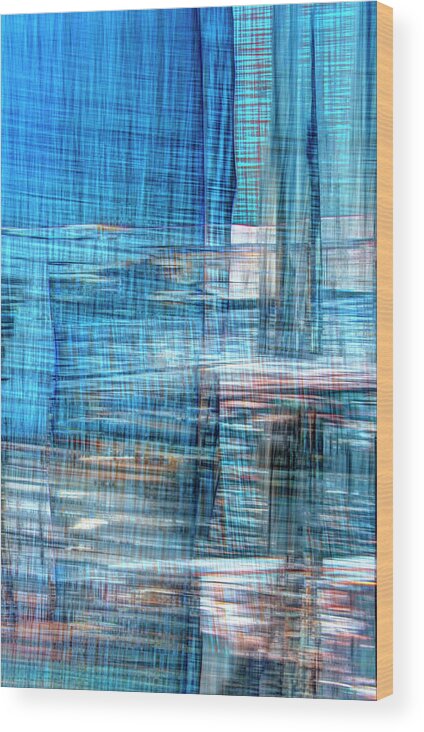 Ocean Wood Print featuring the photograph Ocean Driftwood Abstract 1 by Kathy Paynter