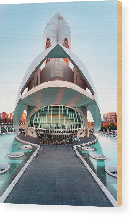 Futuristic Wood Print featuring the photograph Opera House by Jose Luis Vilchez
