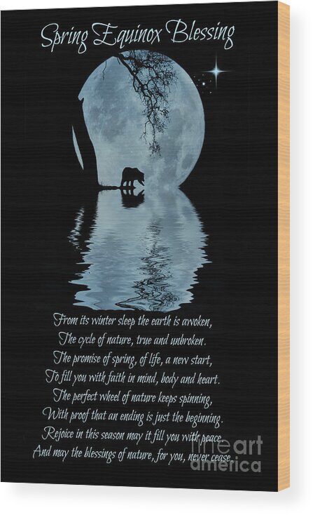 Moon　Spring　Pagan,　and　Native　Blessings　Wood　Stephanie　American　with　Art　Inspired　Equinox　America　Bear,　Laird　Ostara　Print　by　Fine