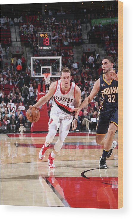 Pat Connaughton Wood Print featuring the photograph Pat Connaughton and Georges Niang by Sam Forencich