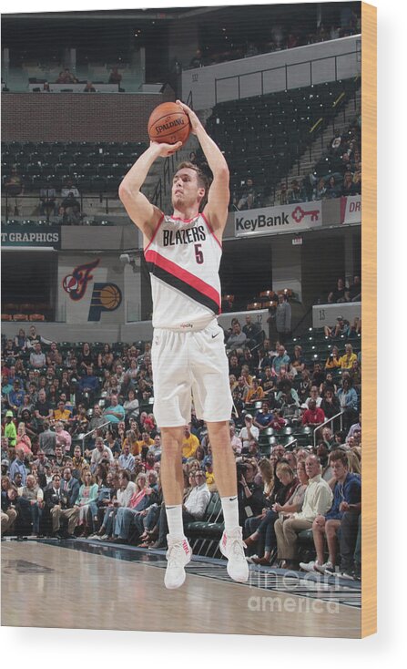 Nba Pro Basketball Wood Print featuring the photograph Pat Connaughton by Ron Hoskins