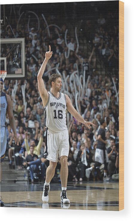 Playoffs Wood Print featuring the photograph Pau Gasol by Mark Sobhani