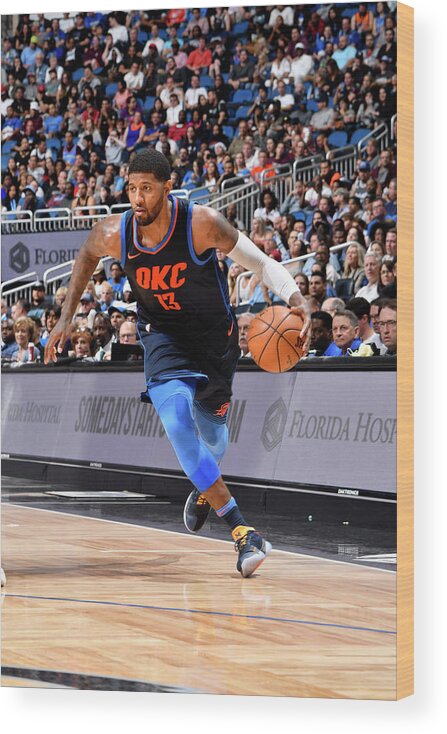 Paul George Wood Print featuring the photograph Paul George by Fernando Medina