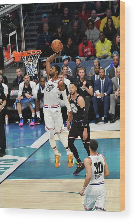 Nba Pro Basketball Wood Print featuring the photograph Paul George by Jesse D. Garrabrant