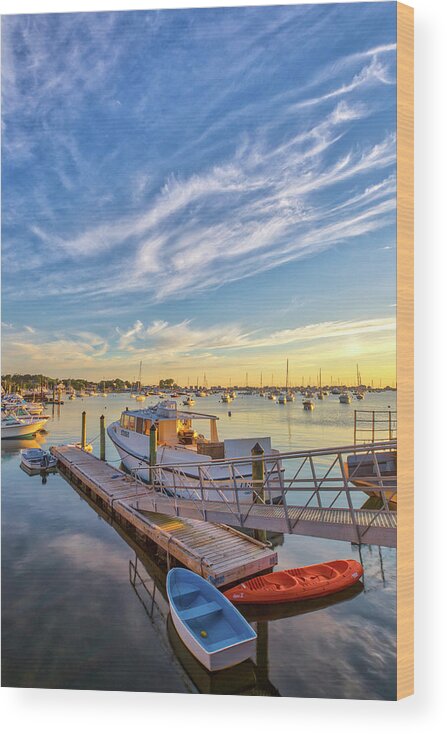Scituate Harbor Wood Print featuring the photograph Picturesque Scituate Harbor by Juergen Roth