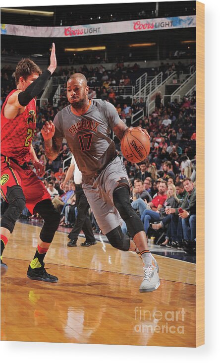 Nba Pro Basketball Wood Print featuring the photograph P.j. Tucker by Barry Gossage
