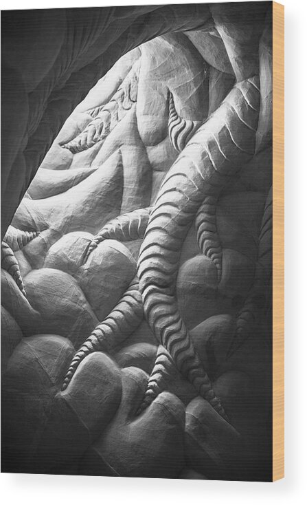 Ra Paulette Wood Print featuring the photograph Ra Paulette Cave Sculpture by Candy Brenton
