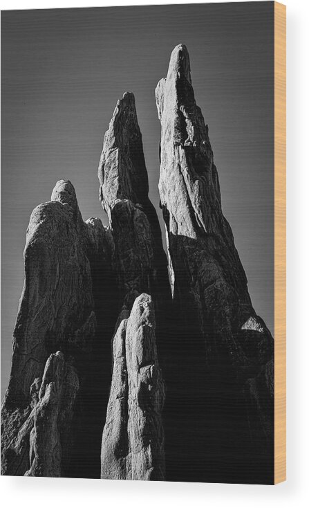 Rocks Wood Print featuring the photograph Reaching to Heaven by Norman Reid