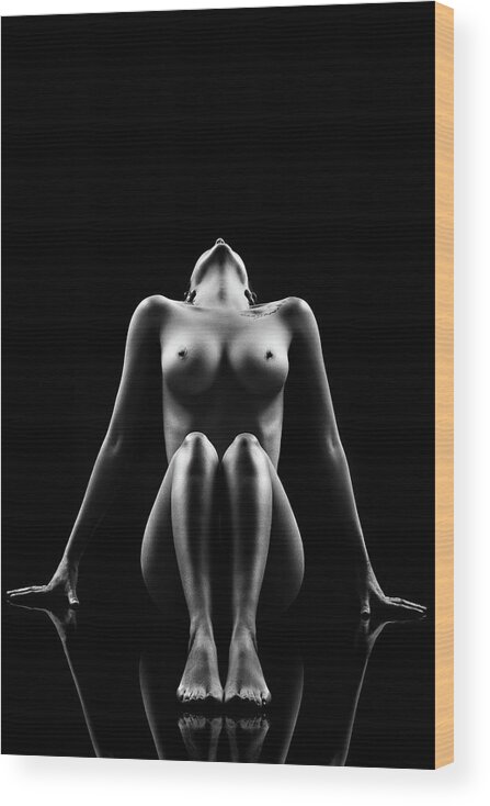 Woman Wood Print featuring the photograph Reflections of D'Nell 1 by Johan Swanepoel