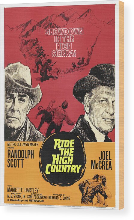 Ride The High Country Wood Print featuring the photograph Ride the High Country, 1962 by Vintage Hollywood Archive