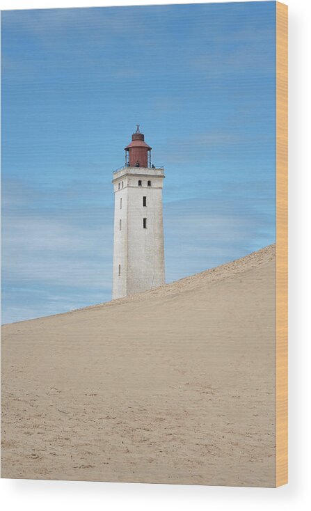 Rubjerg Wood Print featuring the photograph Rubjerg Knude Fyr Lighthouse by Anges Van der Logt