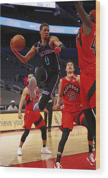 Nba Pro Basketball Wood Print featuring the photograph Sacramento Kings v Toronto Raptors by Scott Audette