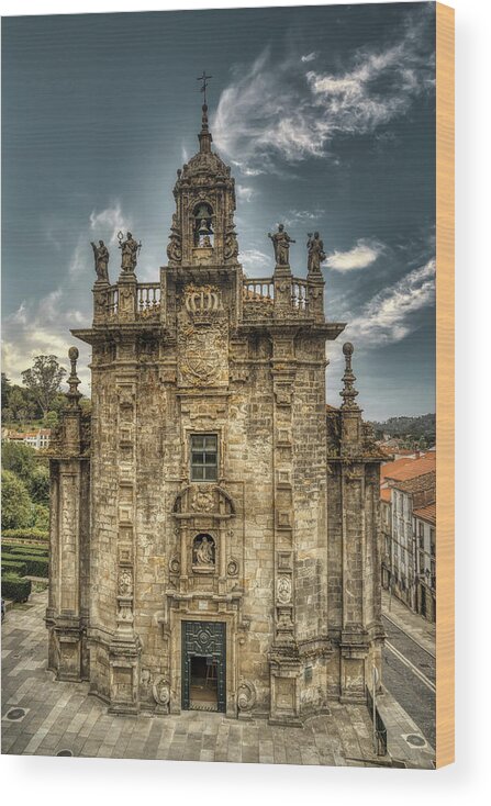 Church Wood Print featuring the photograph San Fructuoso, Santiago de Compostela by Micah Offman