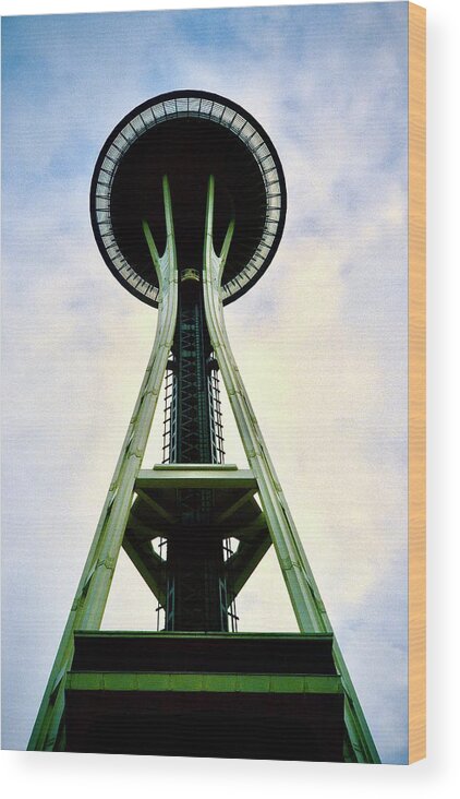  Wood Print featuring the photograph Seattle Space Needle by Gordon James