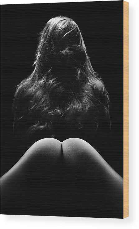 Woman Wood Print featuring the photograph Sensual Nude Woman 6 by Johan Swanepoel