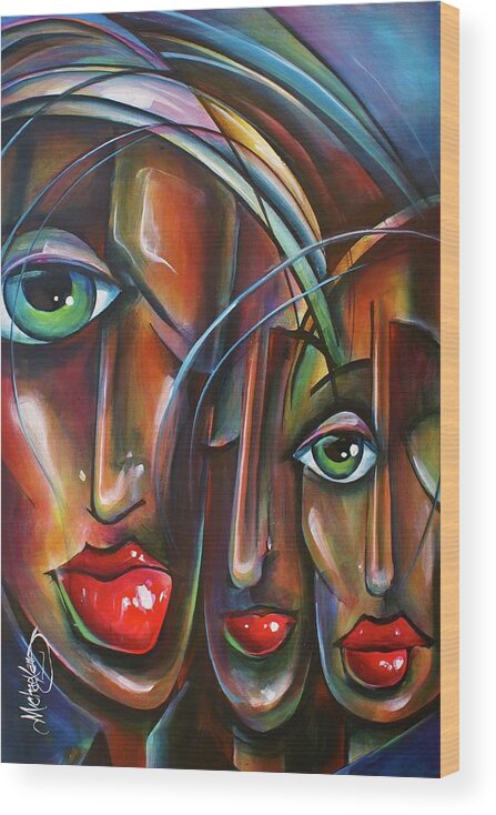 Urban Expressions Wood Print featuring the painting Shade by Michael Lang