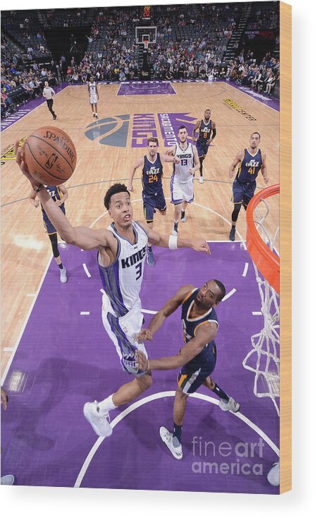Nba Pro Basketball Wood Print featuring the photograph Skal Labissiere by Rocky Widner