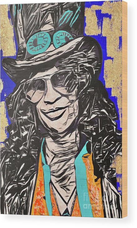 Slash Wood Print featuring the painting Slash by Jayime Jean