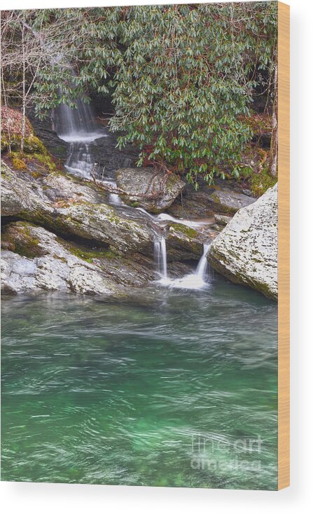 Waterfalls Wood Print featuring the photograph Small Waterfalls 2 by Phil Perkins