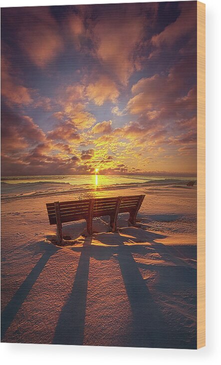 Fineart Wood Print featuring the photograph So Long by Phil Koch