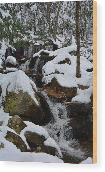 Spruce Peak Falls Wood Print featuring the photograph Spruce Peak Falls 6 by Raymond Salani III