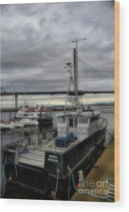Boat Wood Print featuring the photograph St Oswald Patrol Craft by Yvonne Johnstone