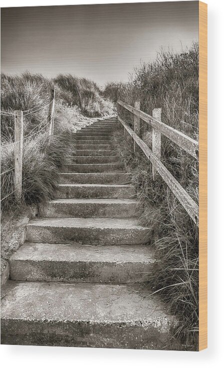 Stairway Wood Print featuring the photograph Stairway to Beach by Wim Lanclus