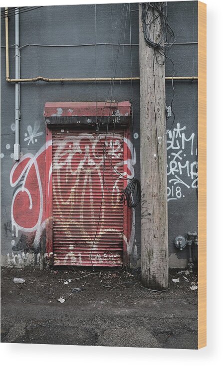 Urban Wood Print featuring the photograph Steel Door by Kreddible Trout