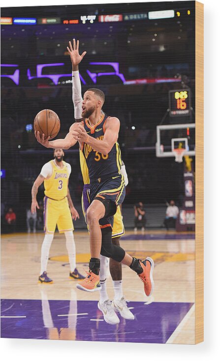 Stephen Curry Wood Print featuring the photograph Stephen Curry by Juan Ocampo